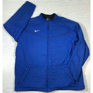 Nike Mens Full Zip Fleece Lined Windbreaker Jacket Grey 453352-060 XL